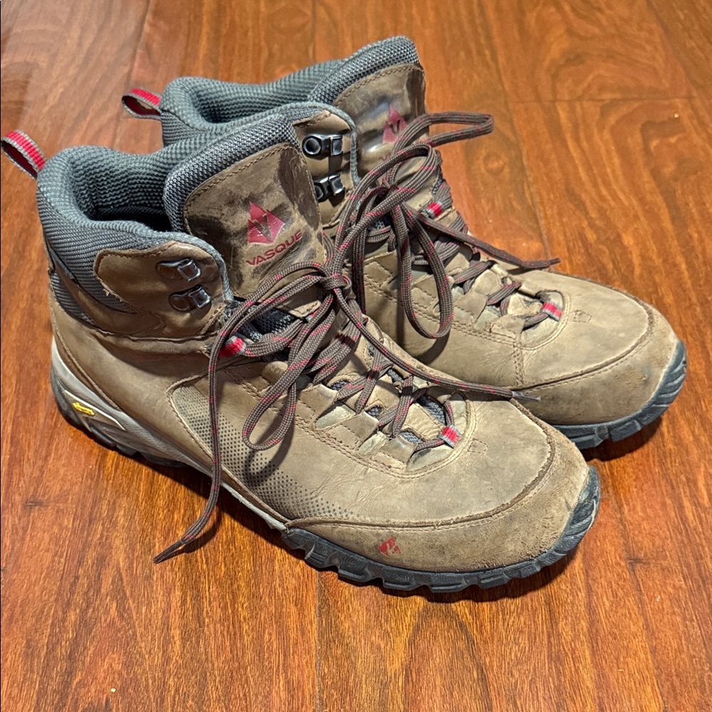 Vasque Tan and Gray Hiking Boots